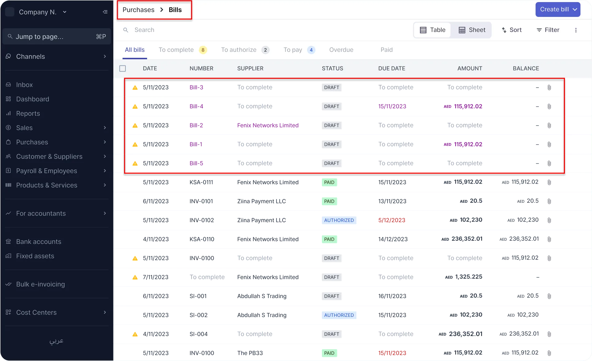 bulk upload and importing done
